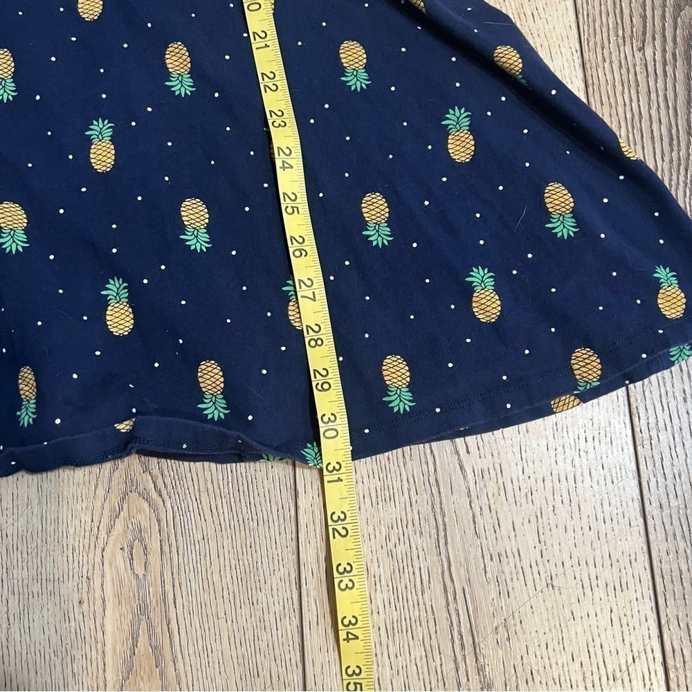 Old Navy blue summer tank dress with yellow pineapple graphics, XXL (16). - Picture 6 of 9